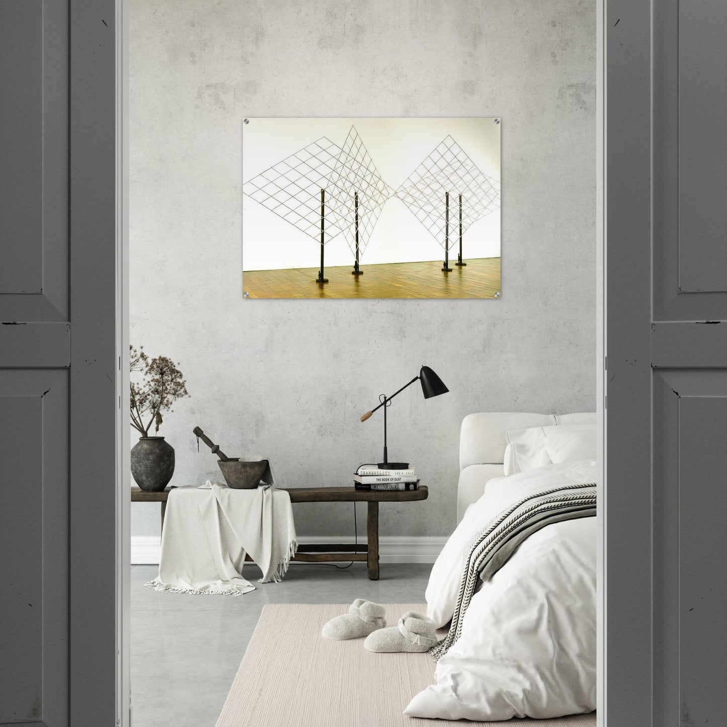 4 Self-distorting Grids - 1965 - Francois Morellet Acrylic Print - 70x100 cm / 28x40″ inches | Francois Morellet Wall Art | Francois Morellet Prints