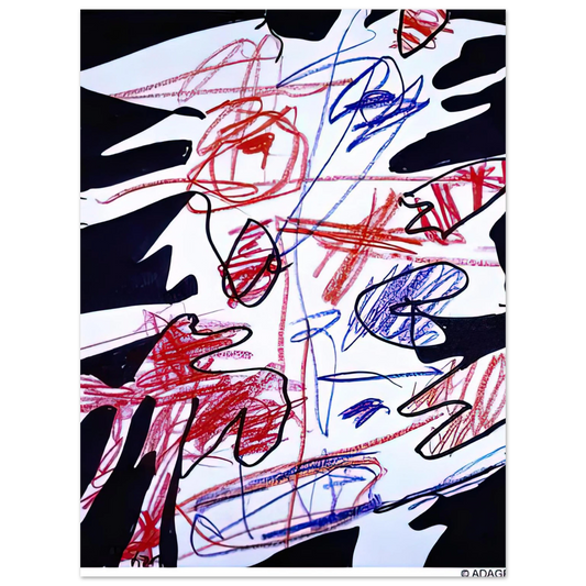 Jean Dubuffet - ACTIVATION XLVII  75x100 cm / 30x40inches Fine Art Poster