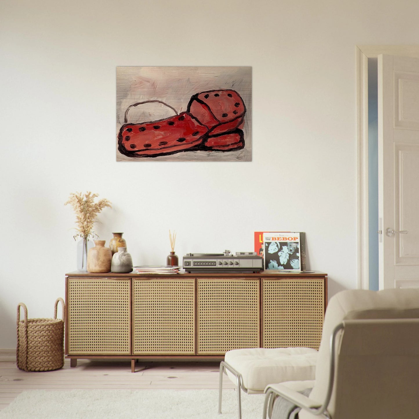 SHOES 1968 - Philip Guston Brushed Aluminum Print - 70x100 cm / 28x40 inches | Philip Guston Aluminum Print | Philip Guston Prints