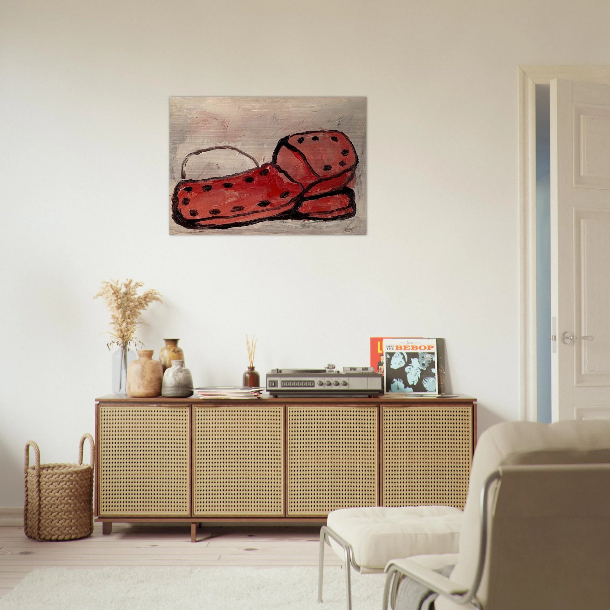 SHOES 1968 - Philip Guston Brushed Aluminum Print - 70x100 cm / 28x40 inches | Philip Guston Aluminum Print | Philip Guston Prints