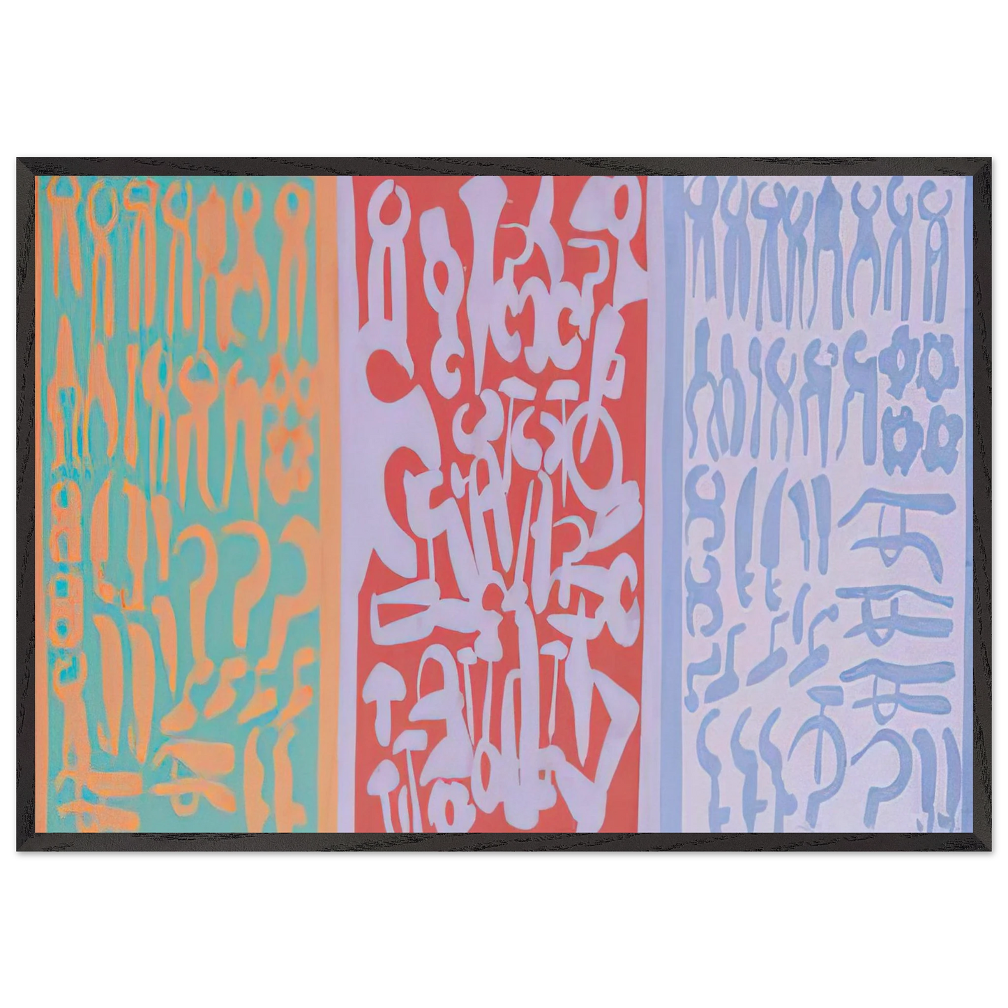 Settori - 1962 - Carla Accardi 70x100 cm / 28x40 inches Framed Art Print – Black Wooden Frame
