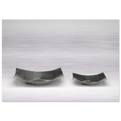 Maldive Tray - 1960 - Bruno Munari Brushed Aluminum Print - 70x100 cm / 28x40 inches | Bruno Munari Aluminum Print | Bruno Munari Prints