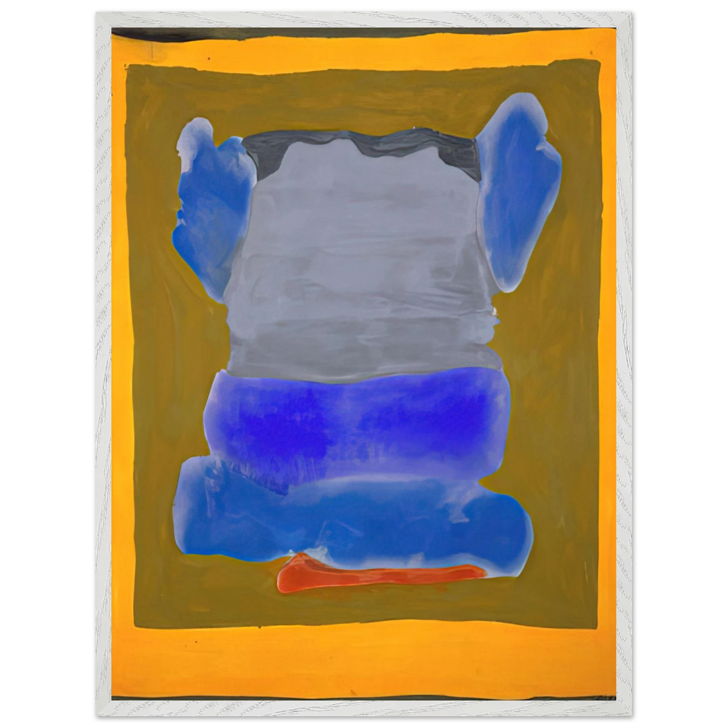 Helen Frankenthaler - Buddha s Court - 1964 Wall art - A1 (59.4 x 84.1  cm) - Premium Wooden Framed Poster With Fine Art Paper-canvas - White frame