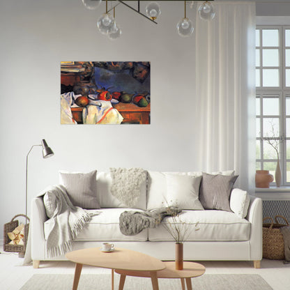 Still Life with Pomegranate and Pears - Paul Cézanne Brushed Aluminum Print - 70x100 cm / 28x40 inches | Paul Cézanne Aluminum Print | Paul Cézanne Prints