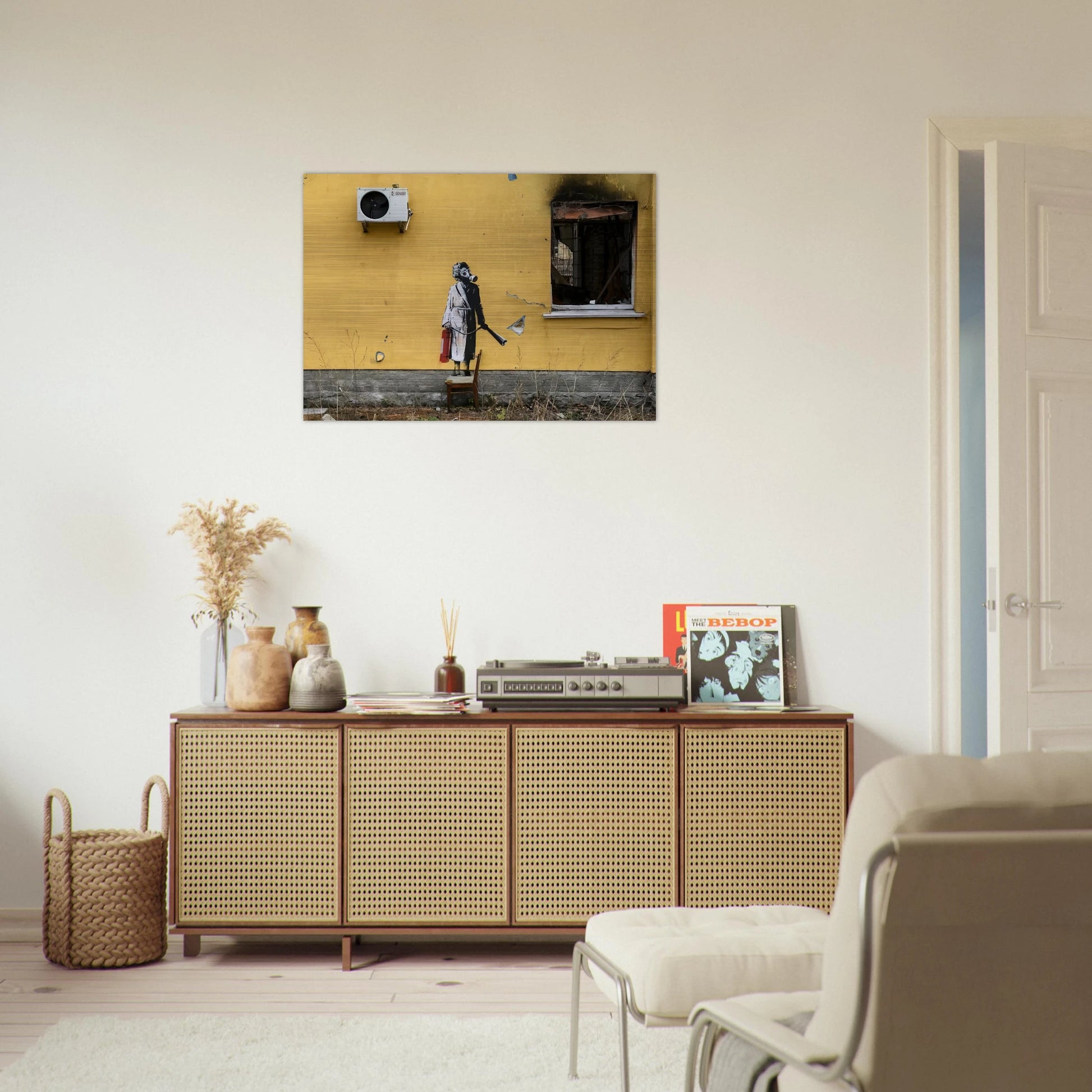 HOSTOMEL PROSKURIVSKA 2 2022 - Banksy Brushed Aluminum Print - 70x100 cm / 28x40 inches | Banksy Aluminum Print | Banksy Prints