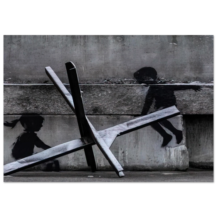 KYIV KHRESHCHYATYK 9 2022 - Banksy Brushed Aluminum Print - 70x100 cm / 28x40 inches | Banksy Aluminum Print | Banksy Prints