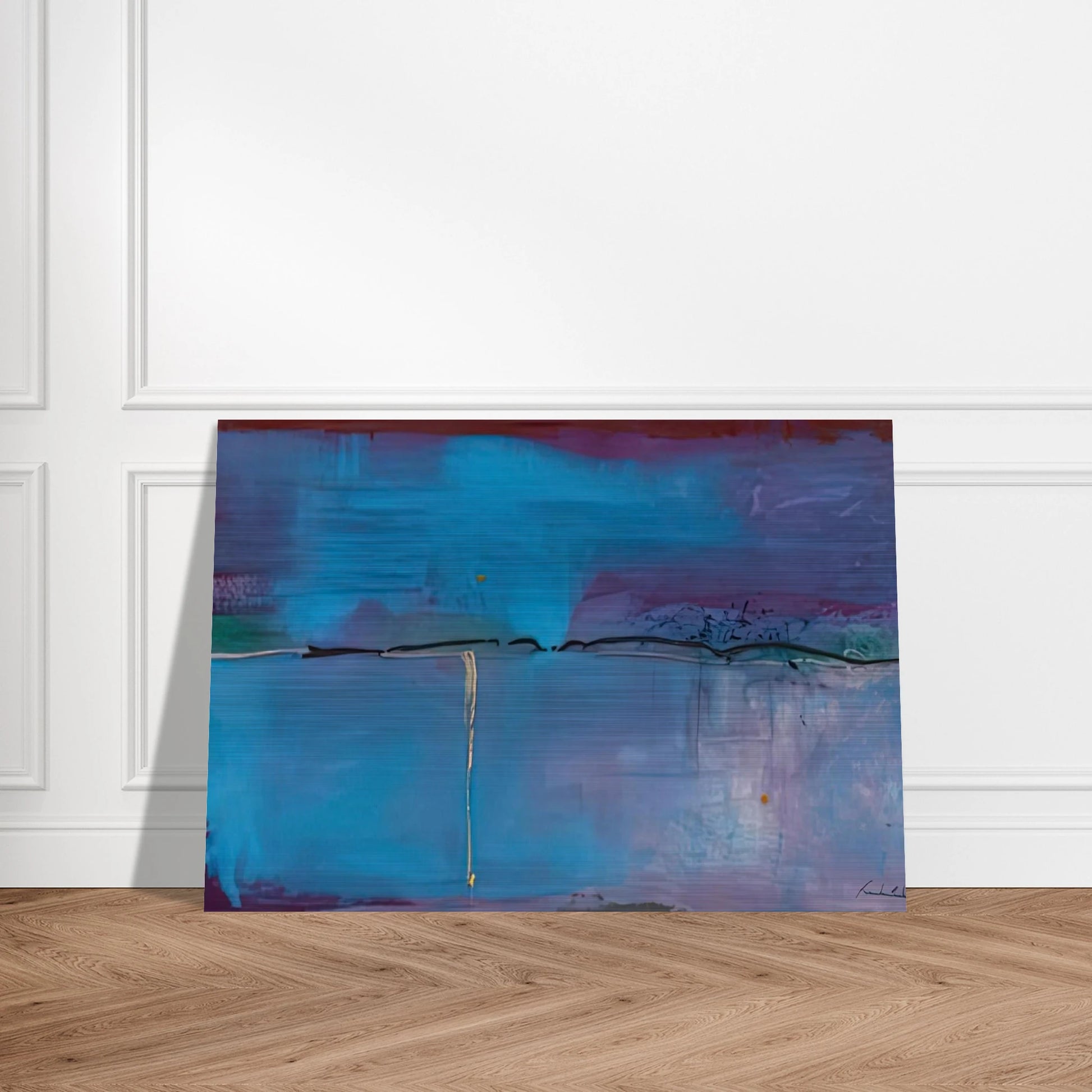 Zone Blue, 1994- - Helen Frankenthaler Brushed Aluminum Print - 70x100 cm / 28x40 inches | Helen Frankenthaler Aluminum Print | Helen Frankenthaler Prints