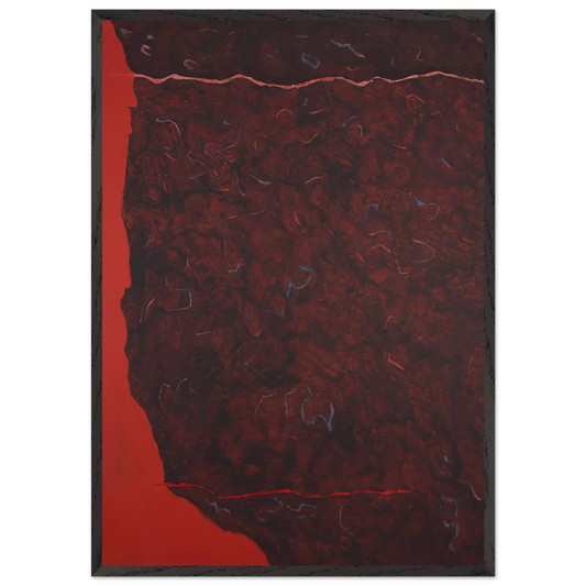 Edge of Burning Brush - 1986 - Theodoros Stamos 70x100 cm / 28x40 inches Framed Art Print – Black Wooden Frame