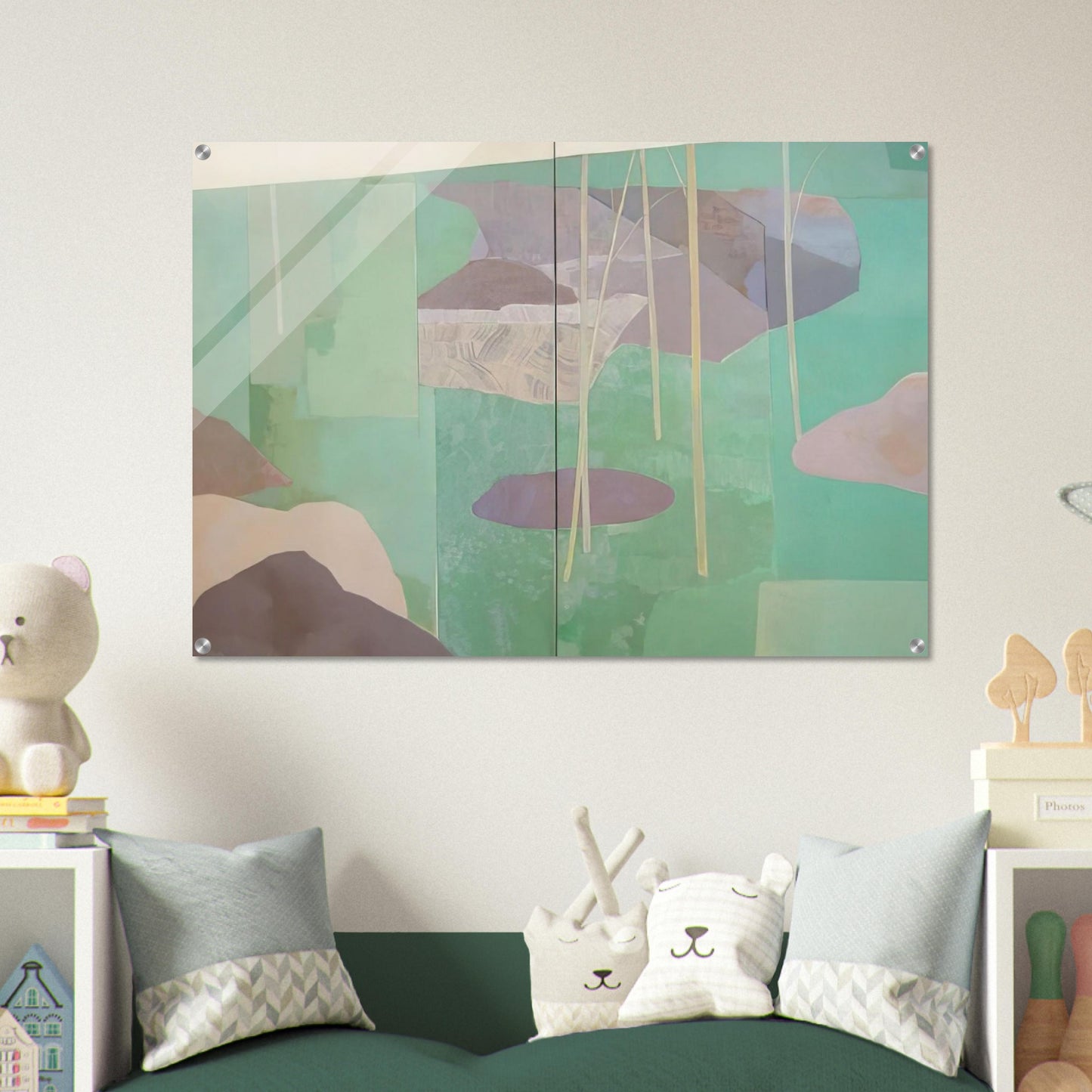 Young Bamboo Diptych - Abstract Expressionism - Kenzo Okada Acrylic Print - 70x100 cm / 28x40″ inches | Kenzo Okada Wall Art | Kenzo Okada Prints