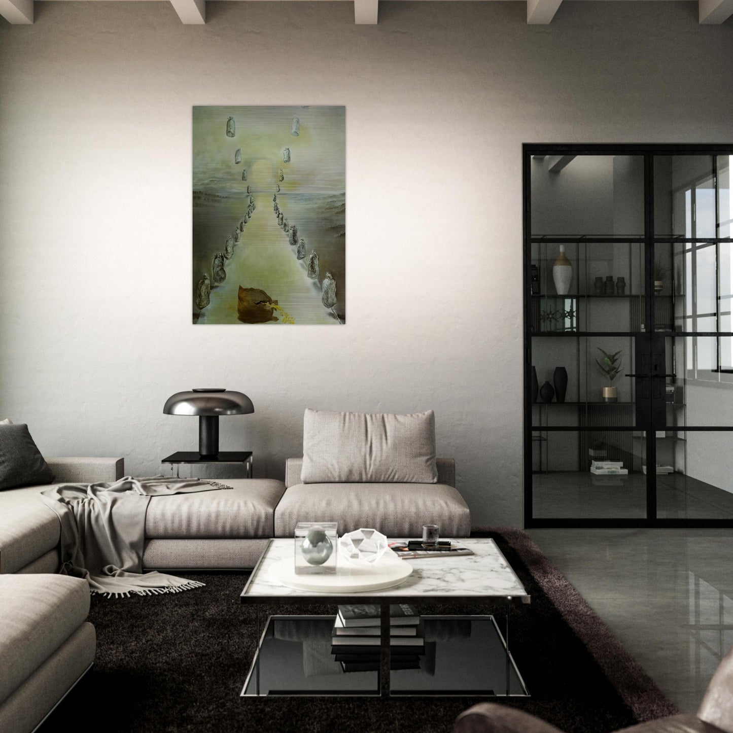 THE PATH OF ENIGMAS FIRST VERSION - Salvador Dali Brushed Aluminum Print - 70x100 cm / 28x40 inches | Salvador Dali Aluminum Print | Salvador Dali Prints