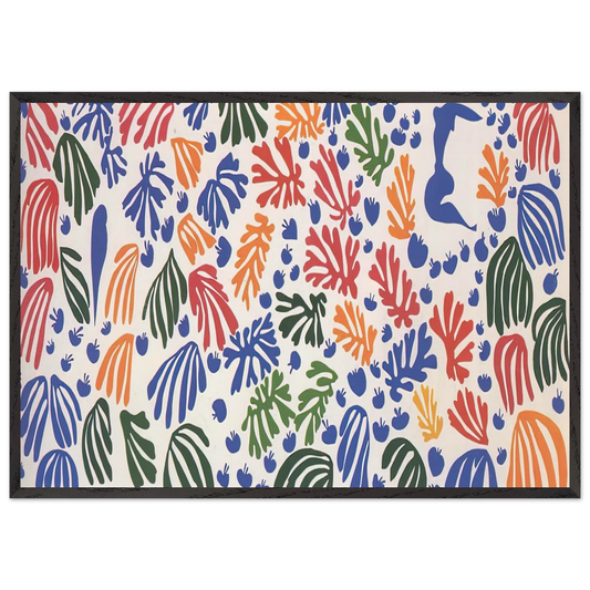 LA PERRUCHE ET LA SIRENE 1952 - Henri Matisse 70x100 cm / 28x40 inches Framed Art Print – Black Wooden Frame
