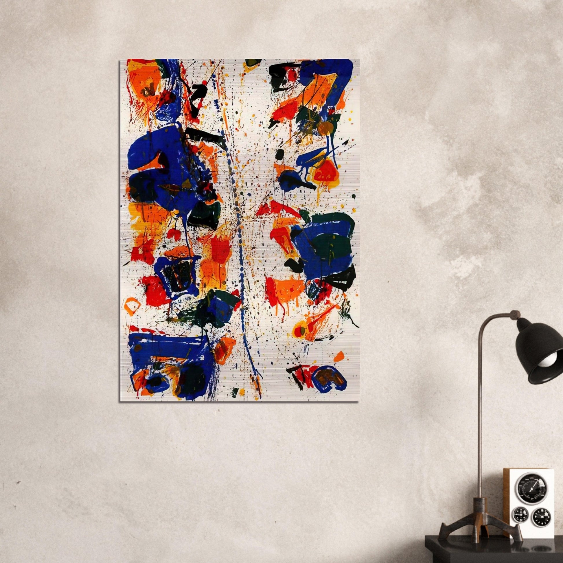 The White Line - Sam Francis Brushed Aluminum Print - 70x100 cm / 28x40 inches | Sam Francis Aluminum Print | Sam Francis Prints