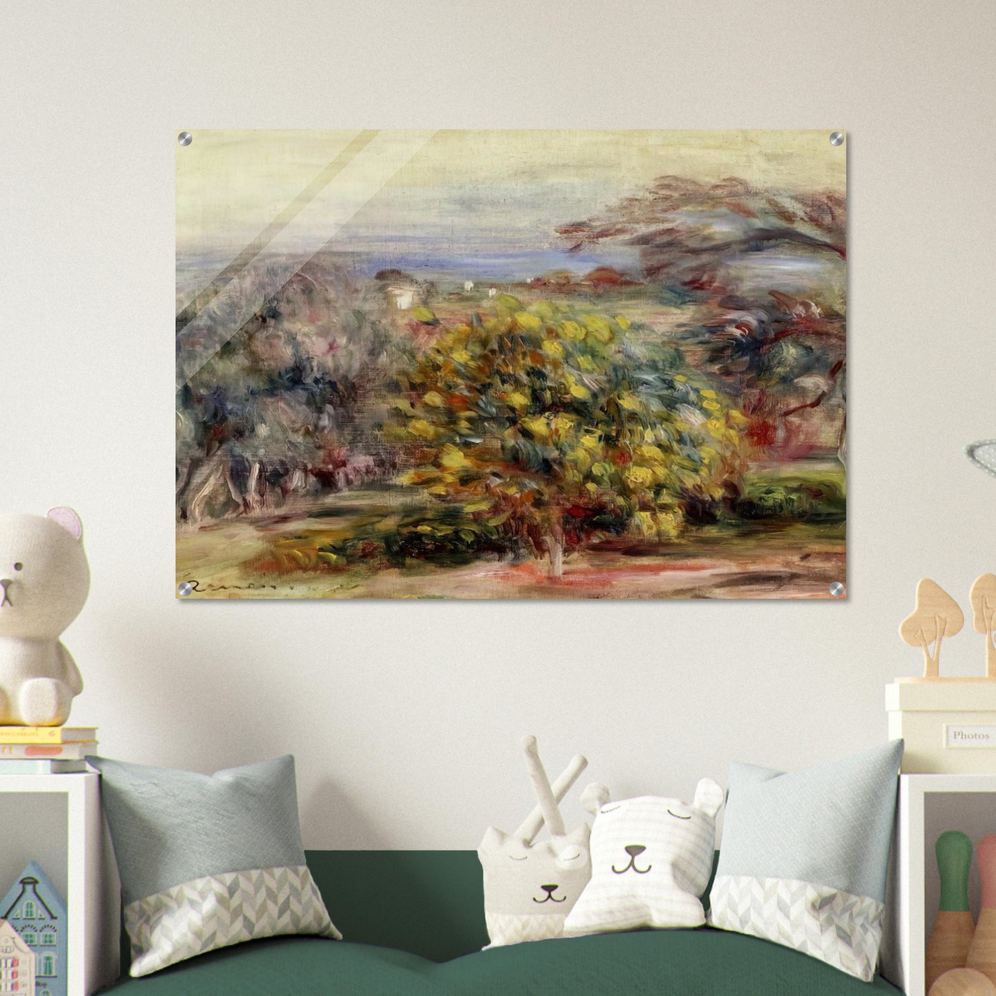 Landscape at Collettes - Pierre-Auguste Renoir Acrylic Print - 70x100 cm / 28x40″ inches | Pierre-Auguste Renoir Wall Art | Pierre-Auguste Renoir Prints