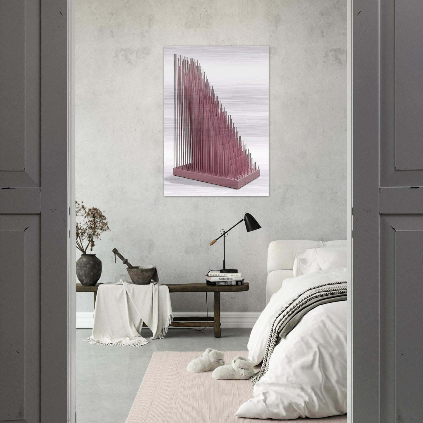 PROGRESION ROSA - Jesus Rafael Soto Brushed Aluminum Print - 70x100 cm / 28x40 inches | Jesus Rafael Soto Aluminum Print | Jesus Rafael Soto Prints