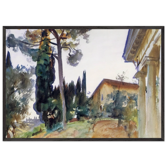 Corfu - John Singer Sargent 70x100 cm / 28x40 inches Framed Art Print – Black Wooden Frame