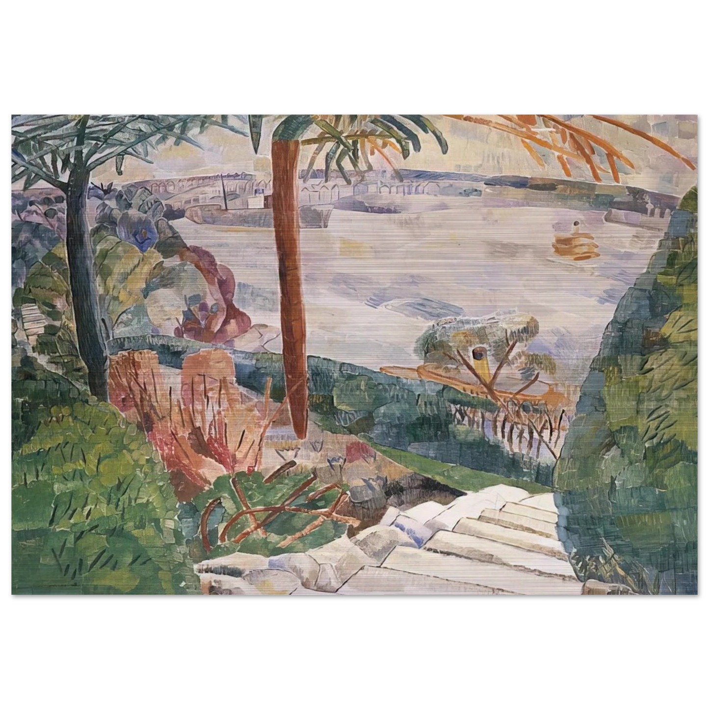 Harbour from Kirribilli - 1937 - Grace Cossington Smith Brushed Aluminum Print - 70x100 cm / 28x40 inches | Grace Cossington Smith Aluminum Print | Grace Cossington Smith Prints