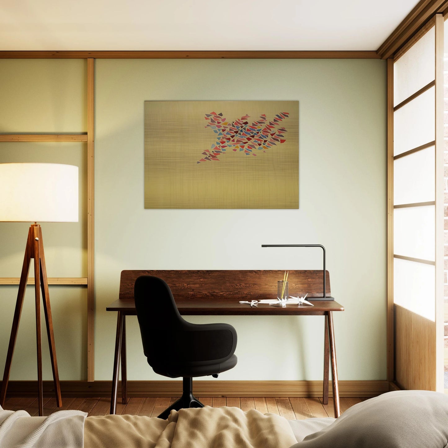 Colors on Pale Yellow - 1975 - Robert Goodnough Brushed Aluminum Print - 70x100 cm / 28x40 inches | Robert Goodnough Aluminum Print | Robert Goodnough Prints
