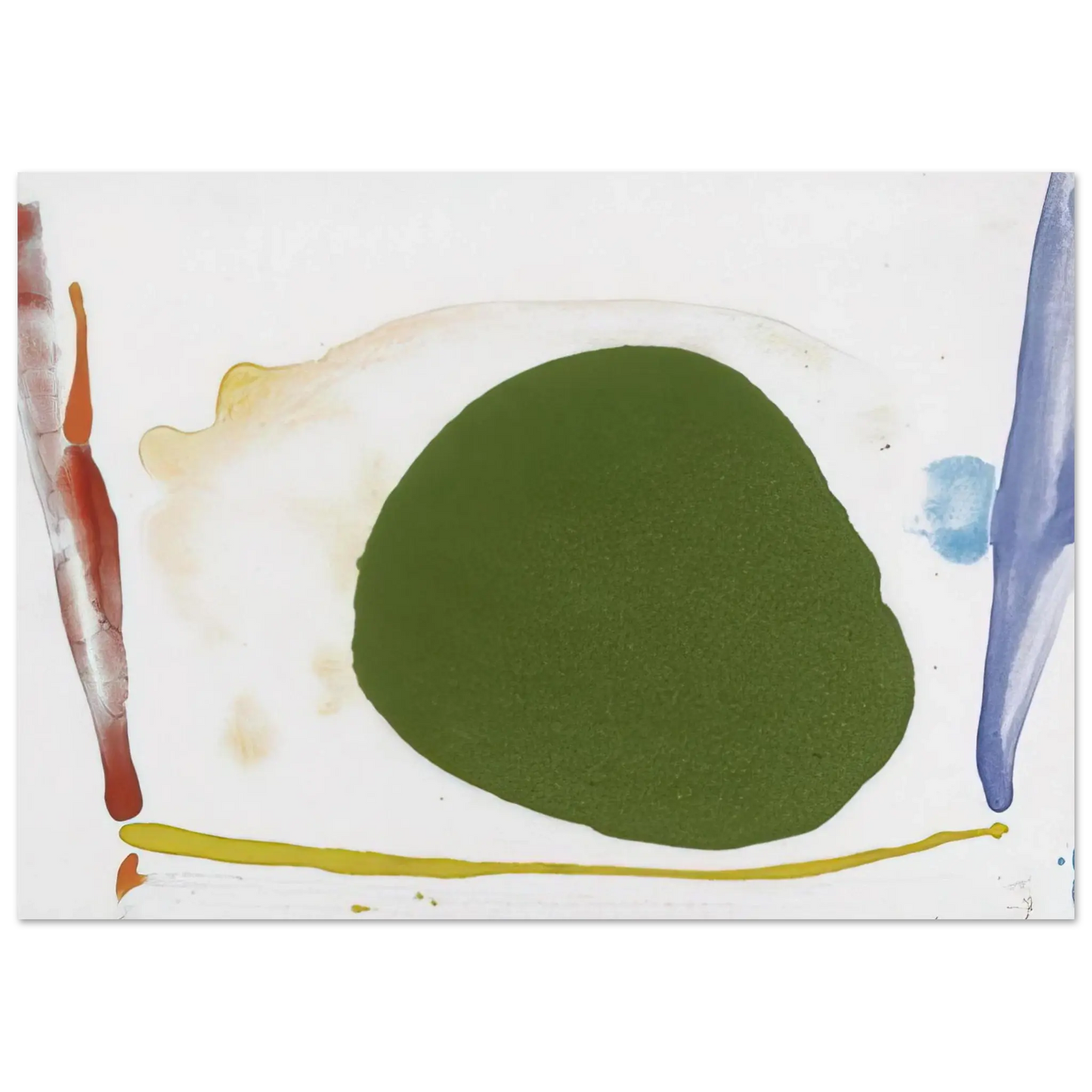Helen Frankenthaler - Thanksgiving Day - 1973 Wall art - 30x30 cm / 12x12 Inches - Premium Wooden Framed Poster With Fine Art Paper - Wood frame