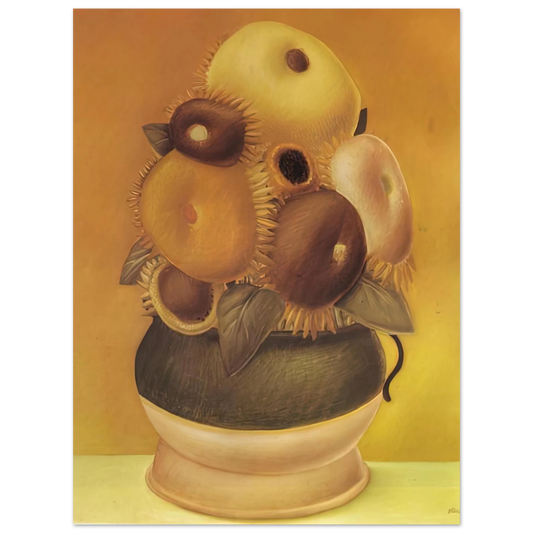 Fernando Botero - SUNFLOWERS  75x100 cm / 30x40inches Fine Art Poster