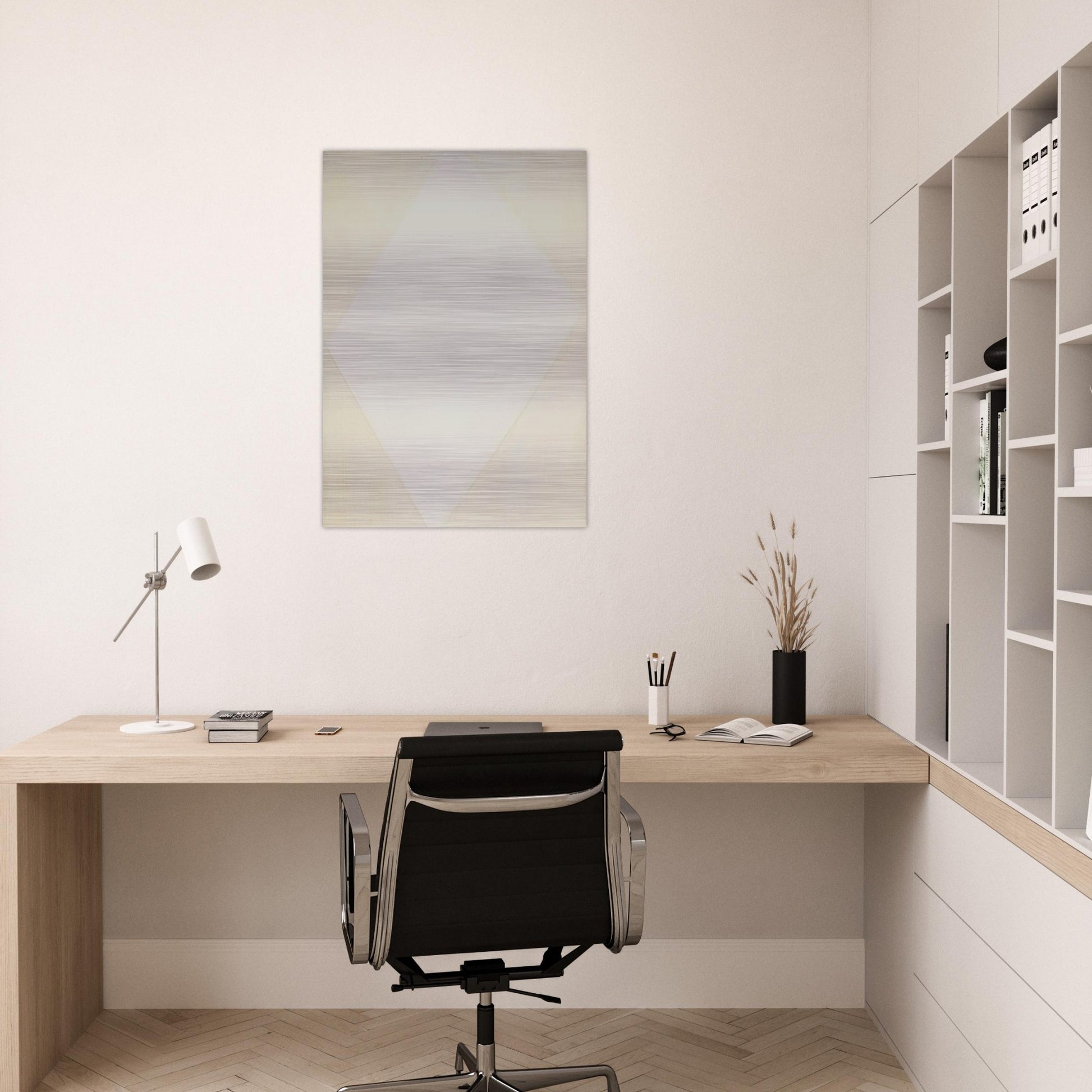 Two Whites - Ellsworth Kelly Brushed Aluminum Print - 70x100 cm / 28x40 inches | Ellsworth Kelly Aluminum Print | Ellsworth Kelly Prints
