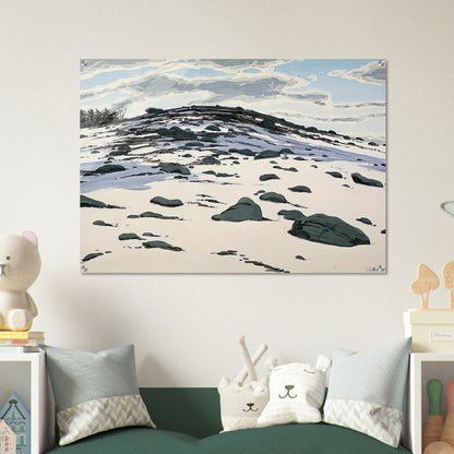Shadow on Frankfort Barren - 1982 - Neil Welliver Acrylic Print - 70x100 cm / 28x40″ inches