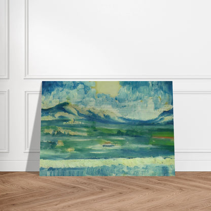 LANDSCAPE NEAR AMPURDAN 2 - Salvador Dali Brushed Aluminum Print - 70x100 cm / 28x40 inches | Salvador Dali Aluminum Print | Salvador Dali Prints