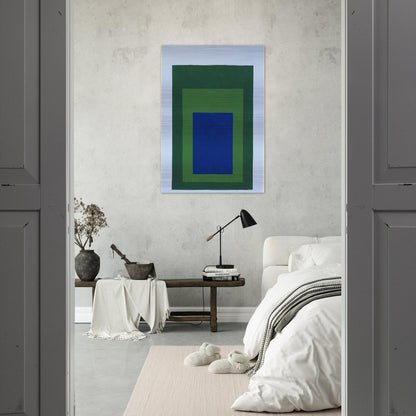 HOMAGE TO THE SQUARE BLUE GREEN 1950 - Josef Albers Brushed Aluminum Print - 70x100 cm / 28x40 inches | Josef Albers Aluminum Print | Josef Albers Prints