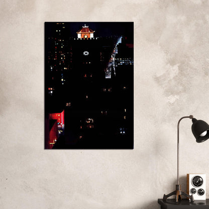 New York Night - Georgia O'Keeffe Brushed Aluminum Print - 70x100 cm / 28x40 inches | Georgia O'Keeffe Aluminum Print | Georgia O'Keeffe Prints
