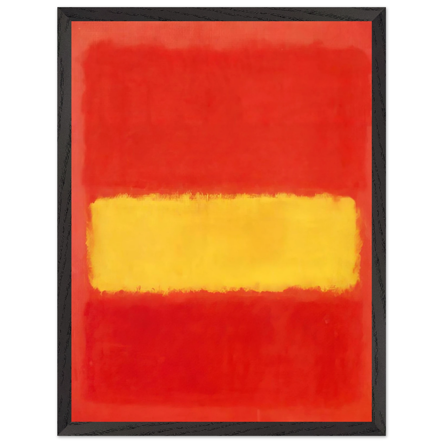 Mark Rothko - Yellow band - 1956 Wall Art - 21x29.7 cm / 8x12" - Premium Wooden Framed Poster With Fine Art Paper-canvas - Wood frame