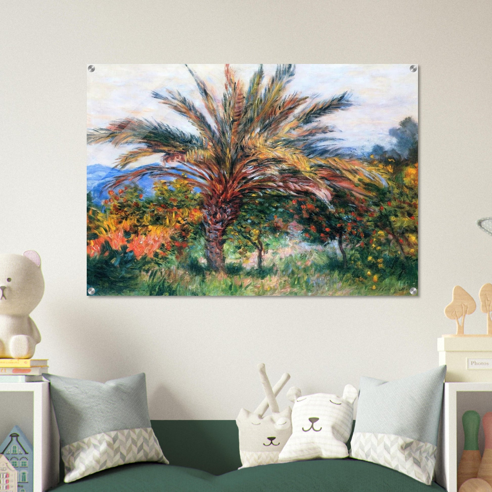 Palm Tree at Bordighera - claude monet Acrylic Print - 70x100 cm / 28x40″ inches | claude monet Wall Art | claude monet Prints