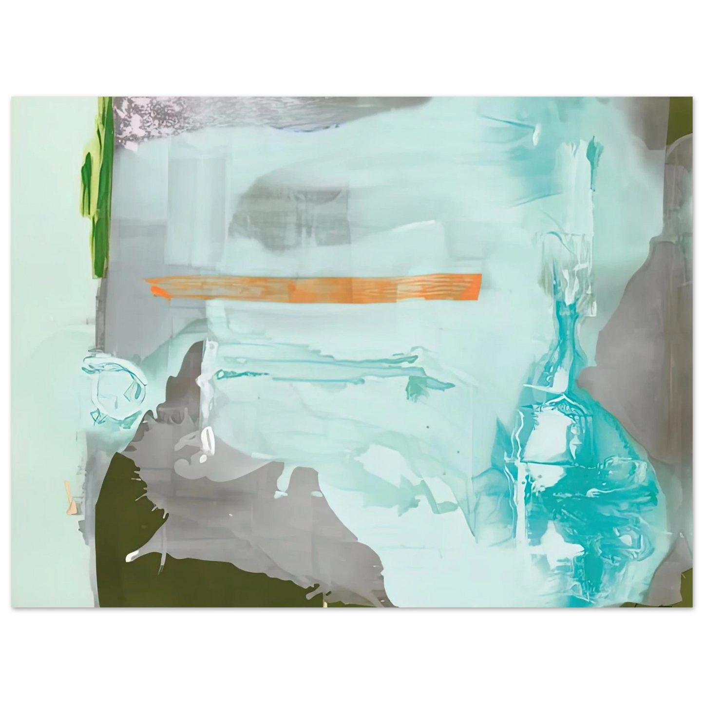Helen Frankenthaler - Poseidon, 1990- Wall Art - 30x40 cm / 12x16 inches - Premium Wooden Framed Poster With Fine Art Paper-canvas - Wood frame