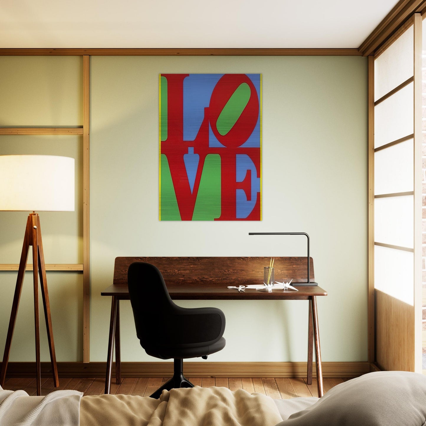 Heliotherapy Love - Robert Indiana Brushed Aluminum Print - 70x100 cm / 28x40 inches | Robert Indiana Aluminum Print | Robert Indiana Prints