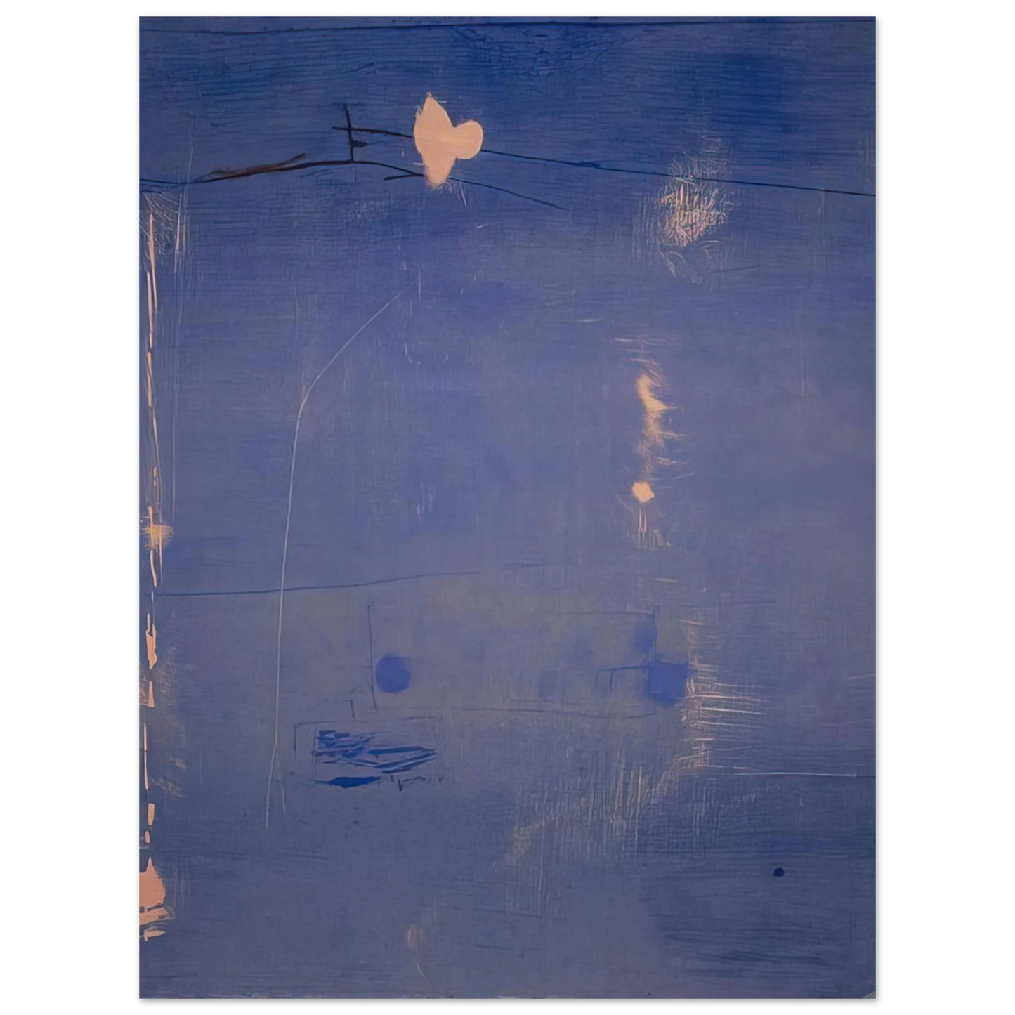 Helen Frankenthaler - Cameo - 1980 Wall art - 40x50 cm / 16x20 inches - Premium Wooden Framed Poster With Fine Art Paper-canvas - White frame