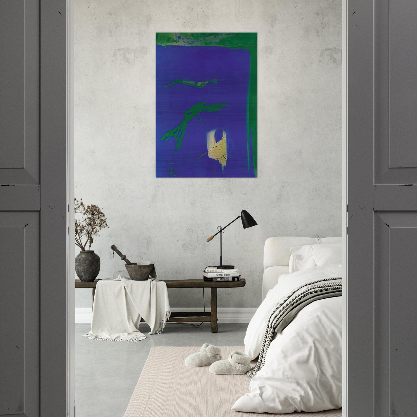 AZUL 1994 - Esteban Vicente Brushed Aluminum Print - 70x100 cm / 28x40 inches | Esteban Vicente Aluminum Print | Esteban Vicente Prints