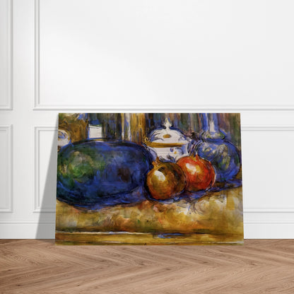 Still Life with Watermelon and Pemegranates - Paul Cézanne Brushed Aluminum Print - 70x100 cm / 28x40 inches | Paul Cézanne Aluminum Print | Paul Cézanne Prints