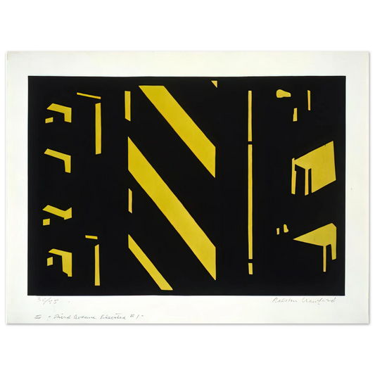 Ralston Crawford - Third Avenue Elevated #1 1951 - Purism  75x100 cm / 30x40inches Fine Art Poster
