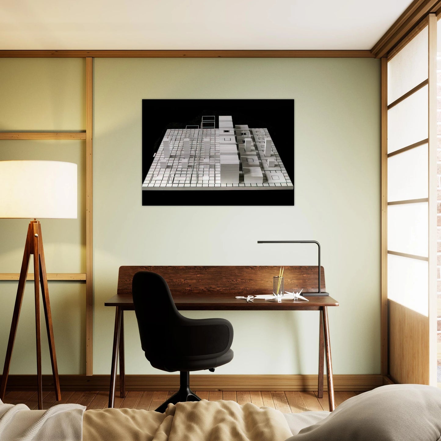 Serial Project #1 ABCD - Sol LeWitt Brushed Aluminum Print - 70x100 cm / 28x40 inches | Sol LeWitt Aluminum Print | Sol LeWitt Prints