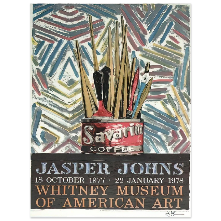 Jasper Johns - SAVARIN WHITNEY MUSEUM POSTER  75x100 cm / 30x40inches Fine Art Poster