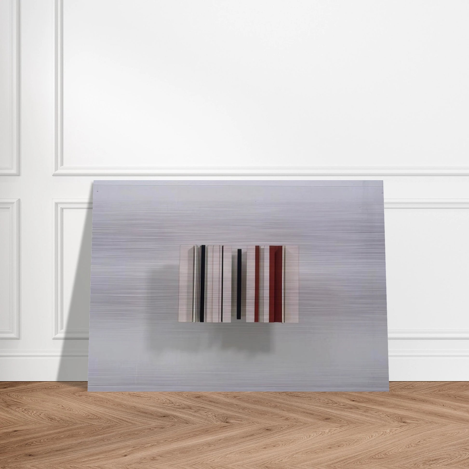 RELIEF CONSTRUCTION IN WHITE BLACK AND MAROON 1963 - Victor Pasmore Brushed Aluminum Print - 70x100 cm / 28x40 inches | Victor Pasmore Aluminum Print | Victor Pasmore Prints