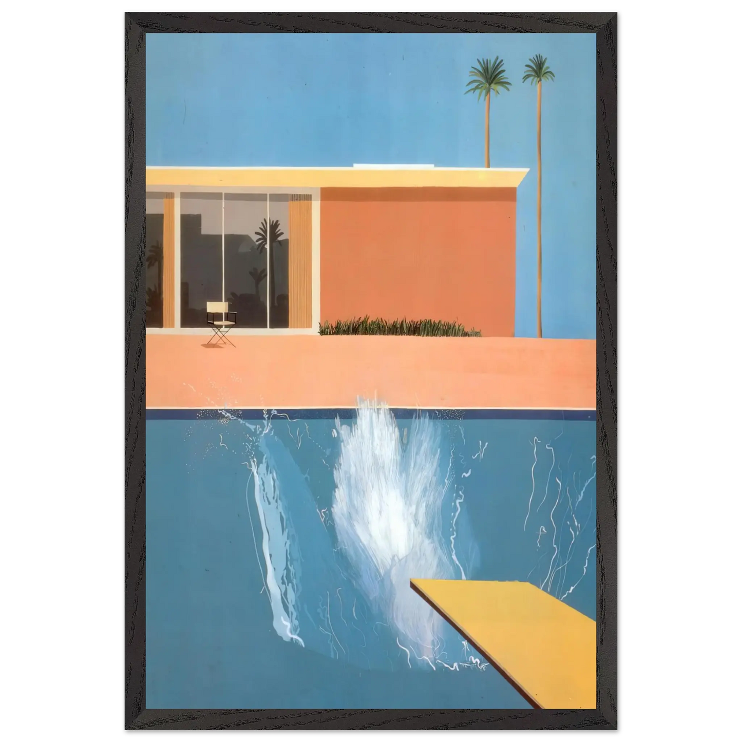 David Hockney - David Hockney Wall art - 45x60 cm / 18x24 Inches - Premium Wooden Framed Poster With Fine Art Paper - Black frame