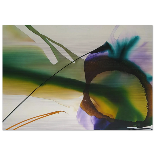 Phenomena Amber Sight - Paul Jenkins Brushed Aluminum Print - 70x100 cm / 28x40 inches | Paul Jenkins Aluminum Print | Paul Jenkins Prints