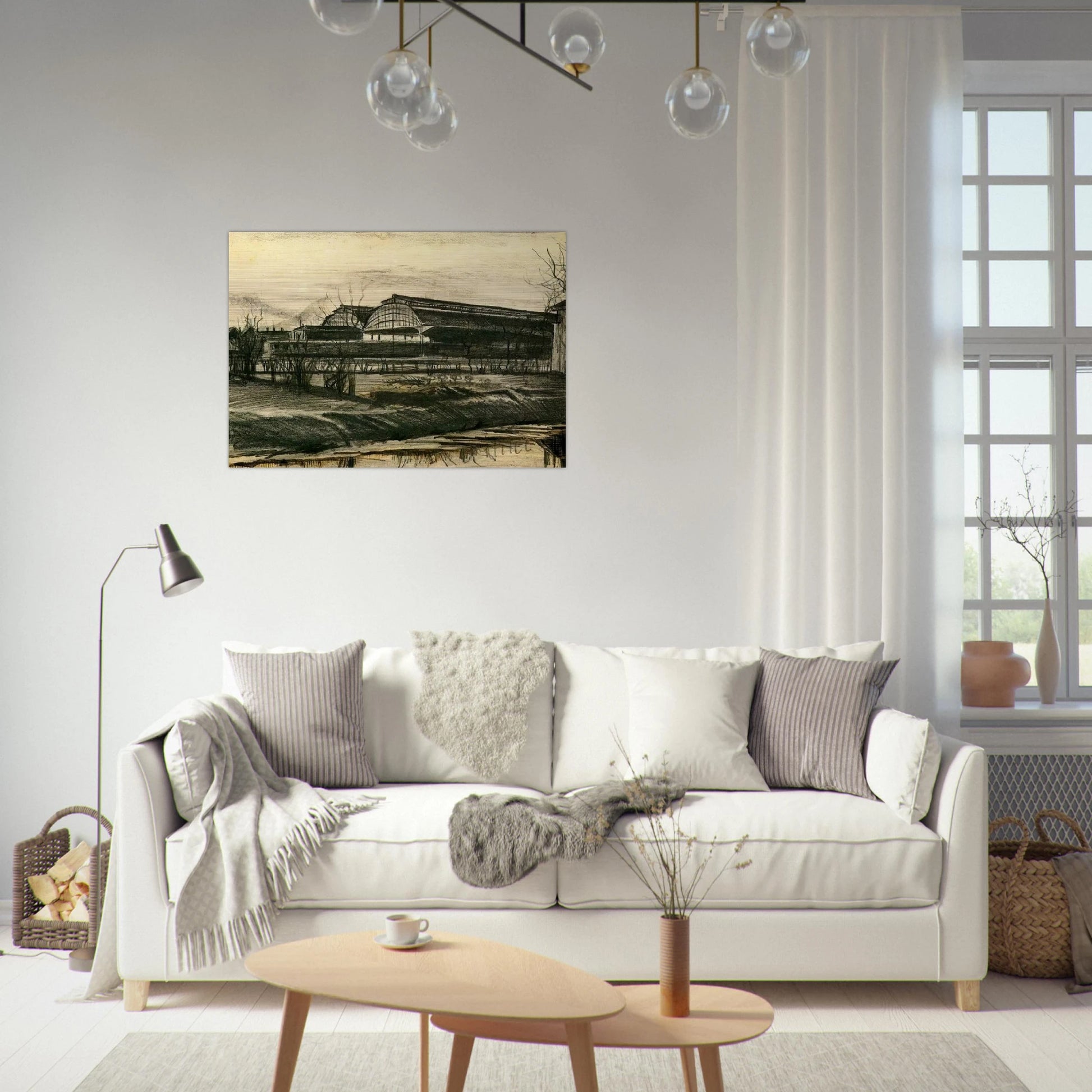 Station in The Hague - Vincent van Gogh Brushed Aluminum Print - 70x100 cm / 28x40 inches | Vincent van Gogh Aluminum Print | Vincent van Gogh Prints