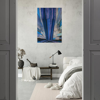 Blue - Frantisek Kupka Brushed Aluminum Print - 70x100 cm / 28x40 inches | Frantisek Kupka Aluminum Print | Frantisek Kupka Prints
