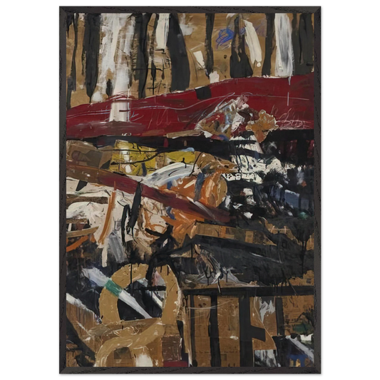 Caged Pheasant 2 - Allan Kaprow 70x100 cm / 28x40 inches Framed Art Print – Black Wooden Frame