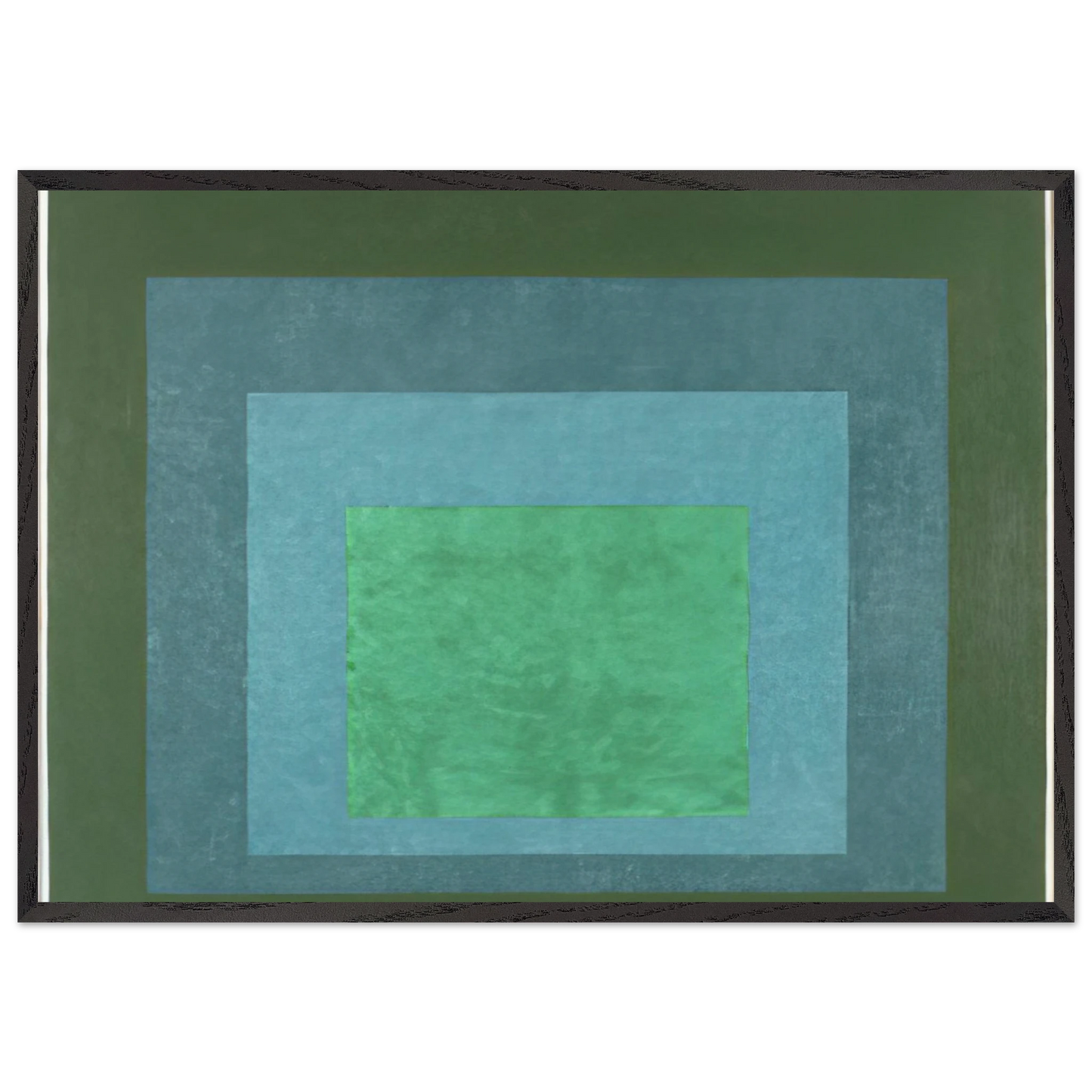 STUDY FOR HOMAGE TO THE SQUARE TERRASSED FOLIAGE 1960 - Josef Albers 70x100 cm / 28x40 inches Framed Art Print – Black Wooden Frame