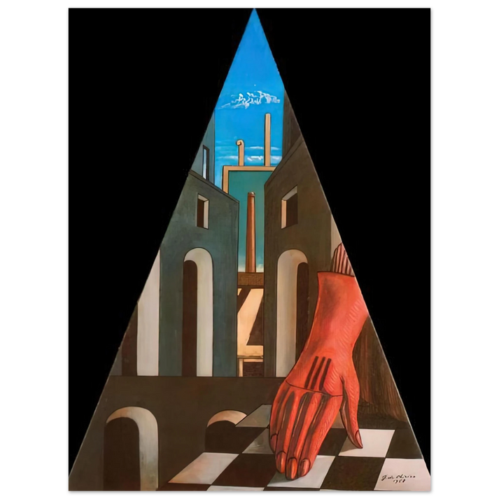 Giorgio de Chirico - METAPHYSICAL TRIANGLE 1958  75x100 cm / 30x40inches Fine Art Poster