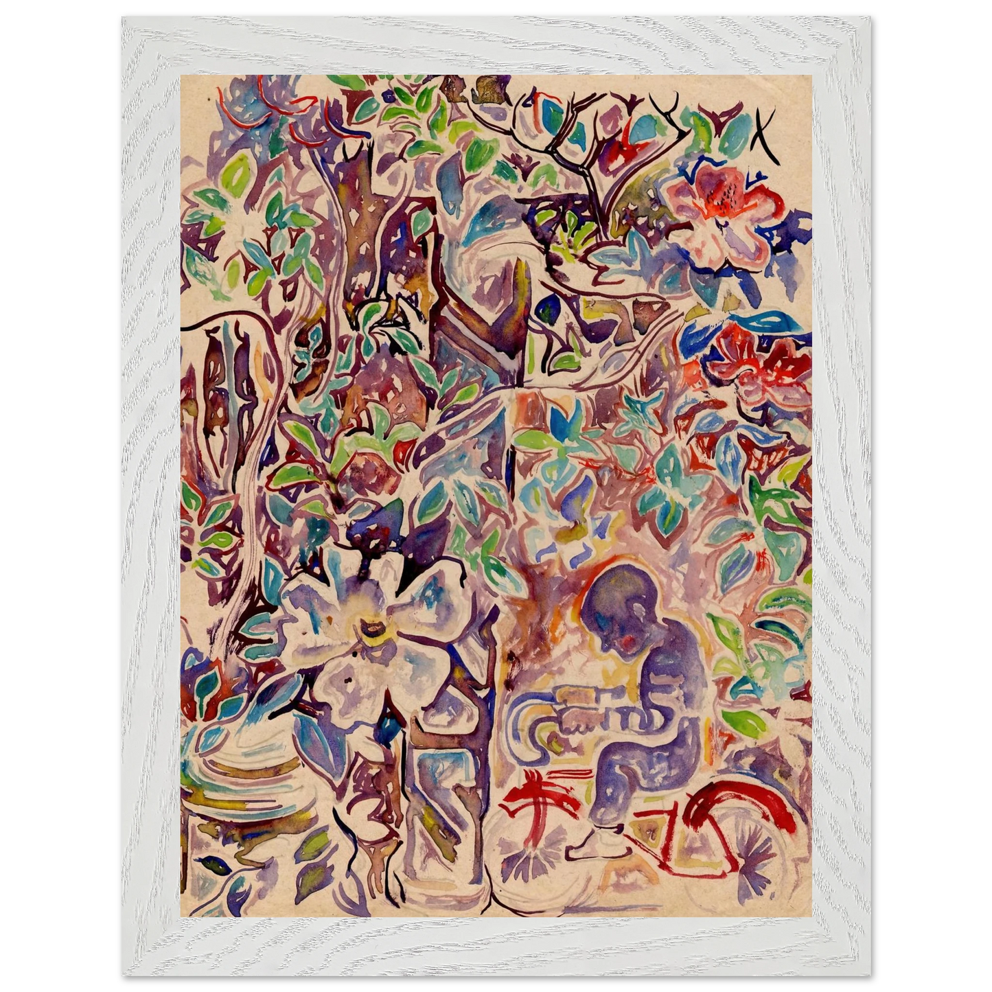 Walter Inglis Anderson - Walter Anderson Wall art - A2 (42 x 59.4  cm) - Premium Wooden Framed Poster With Fine Art Paper-canvas - Black frame