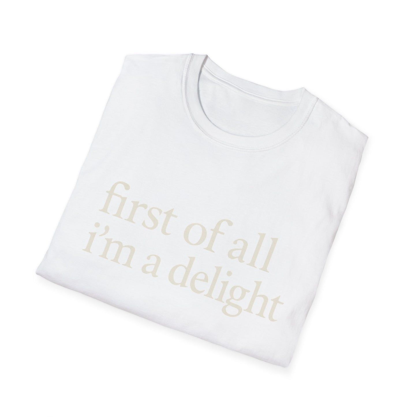 „Zuallererst bin ich eine Freude“-Shirt, lustiges T-Shirt mit Spruch für Frauen, freches T-Shirt mit witzigem Grafikdruck, Geschenkidee für die beste Freundin