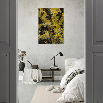 Blossoming Acacia Branches - Vincent van Gogh Brushed Aluminum Print - 70x100 cm / 28x40 inches | Vincent van Gogh Aluminum Print | Vincent van Gogh Prints