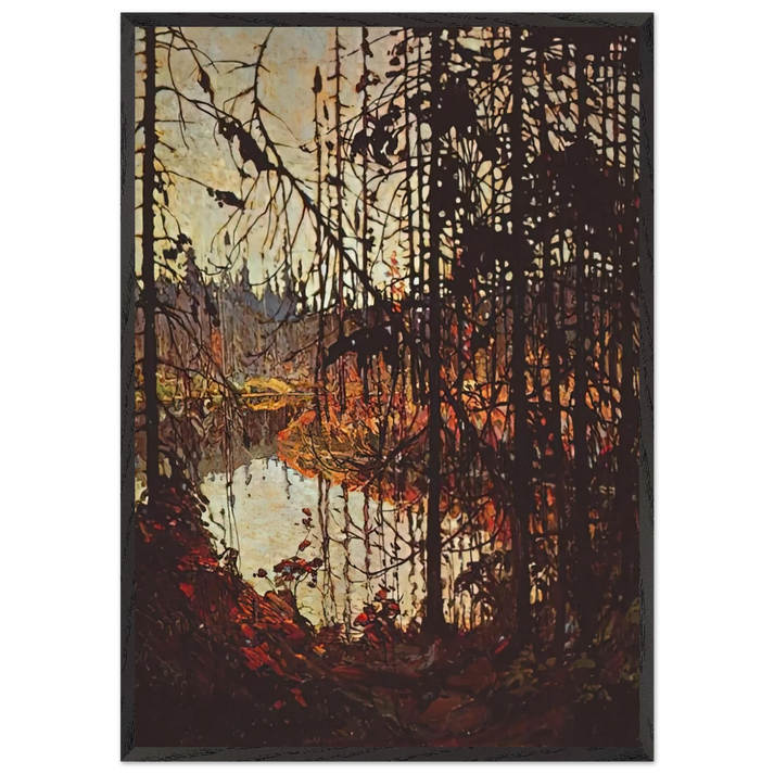 NORTHERN RIVER 1915 - Tom Thomson 70x100 cm / 28x40 inches Framed Art Print – Black Wooden Frame